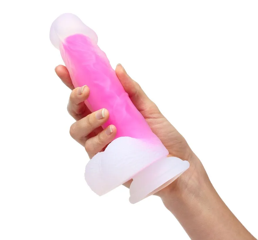 So Divine Glorious Dildo Roze 18 cm Real Skin Zuignap