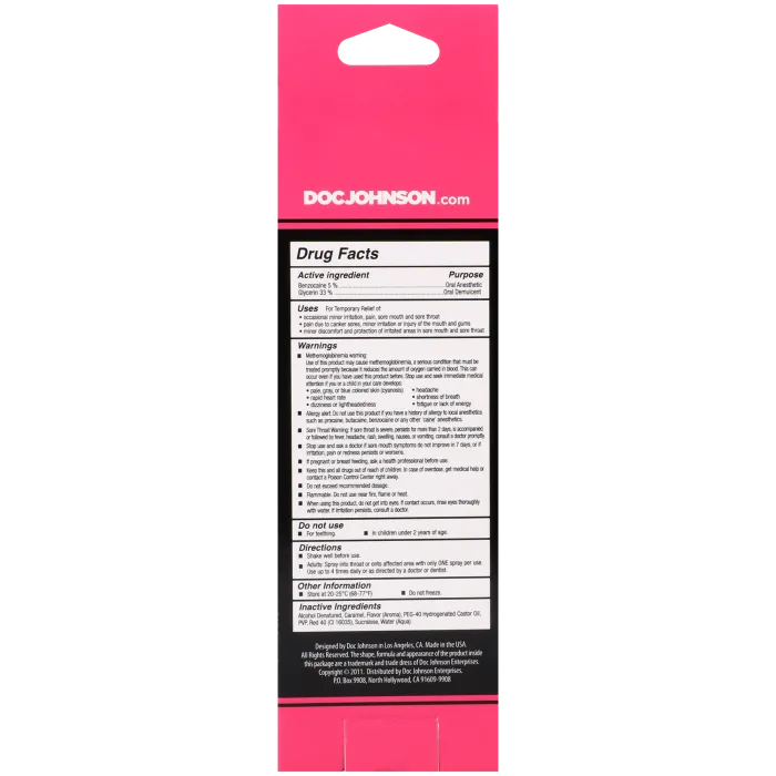 The Classics GoodHead Deep Throat spray aardbei 59 ml