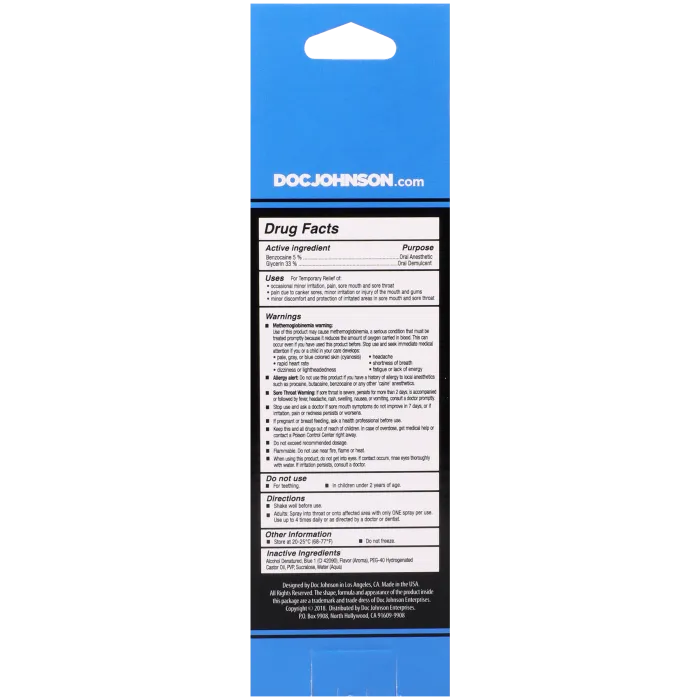 GoodHead Deep Throat Spray keelspray blue raspberry 59 ml verdovend