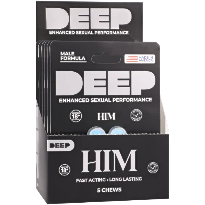DEEP Him Chews Blue Razz 5 kauwtabletten libido