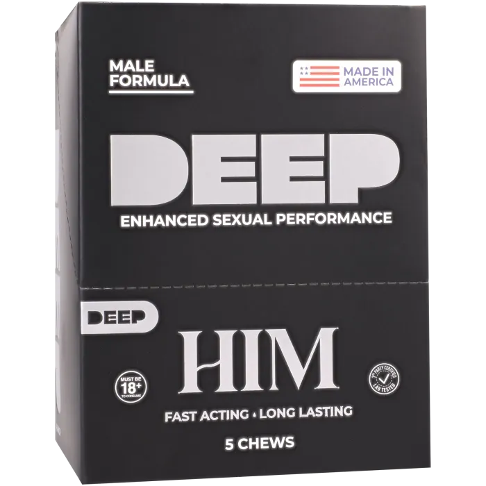 DEEP Him Chews Blue Razz 5 kauwtabletten libido