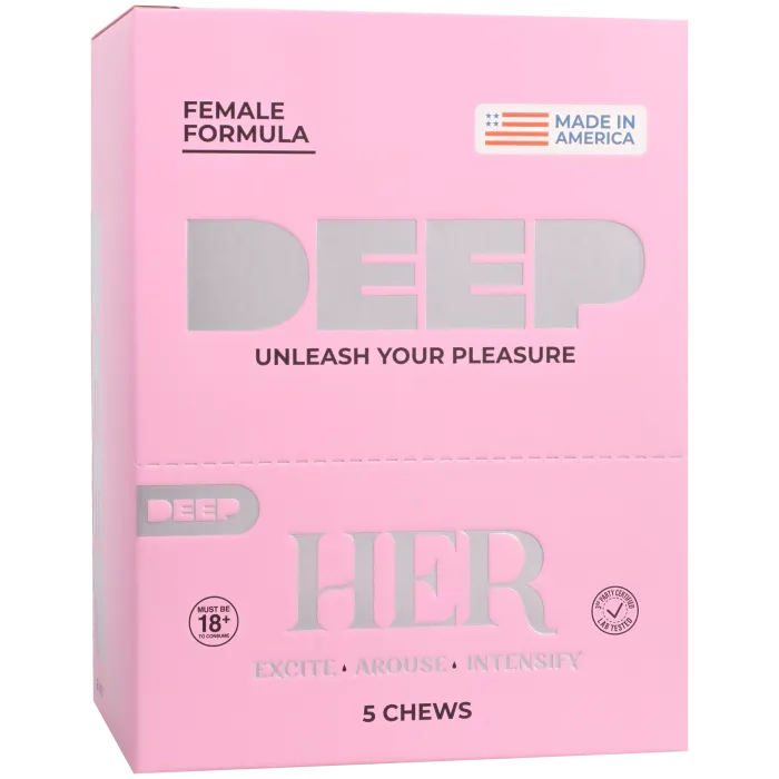 The Classics DEEP Her kauwtabletten 5 stuks aardbei libido