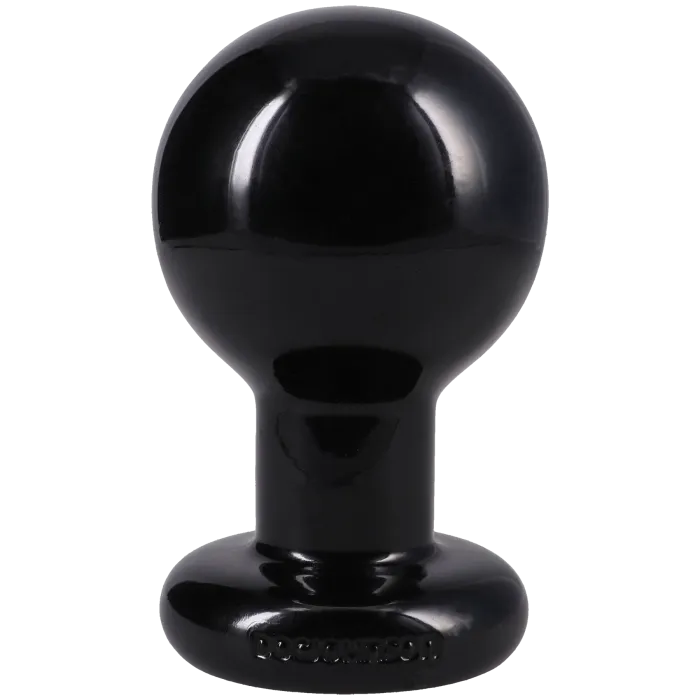 The Classics Classic Round buttplug large zwart PVC