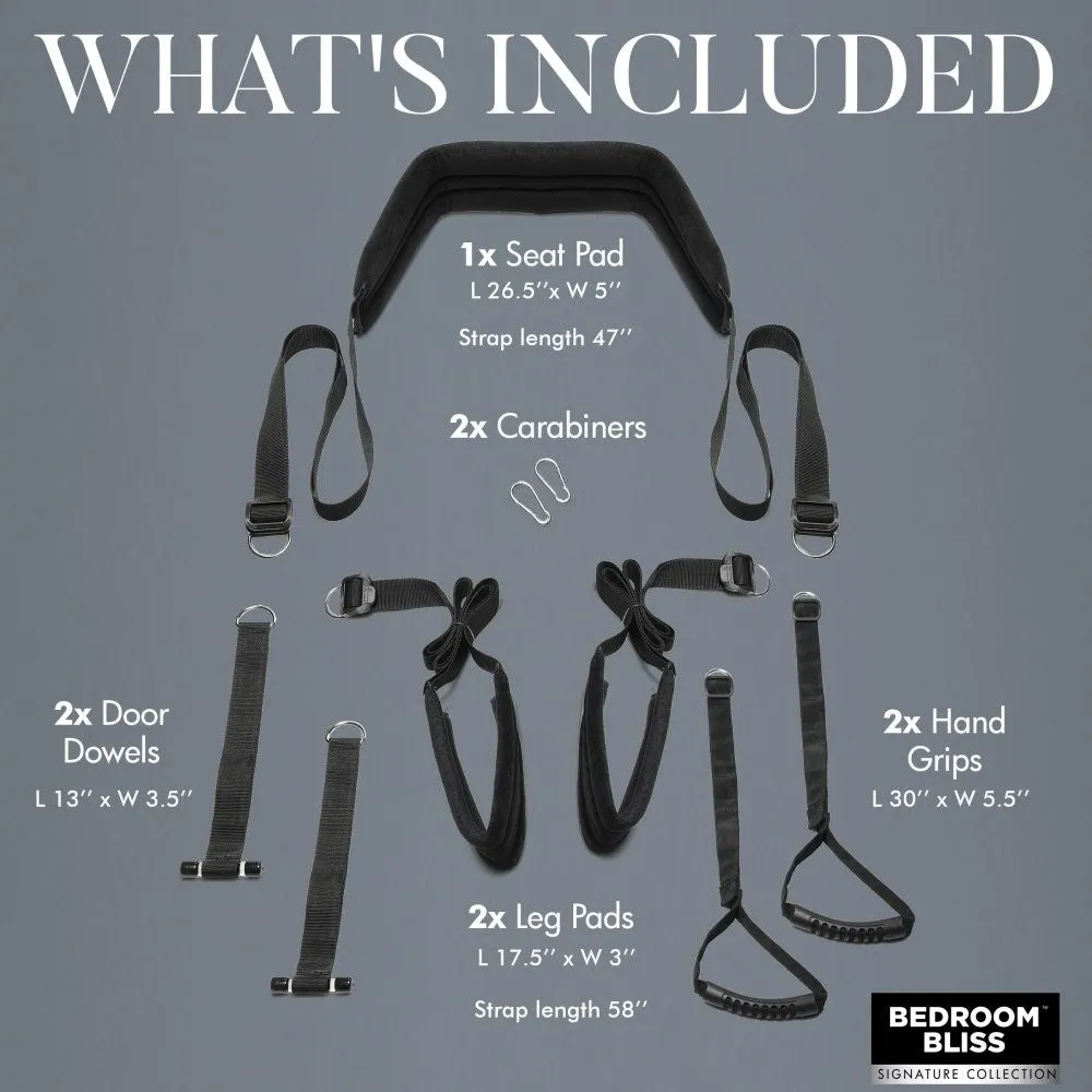 Lover's Door Swing seksschommel zwart voor deur