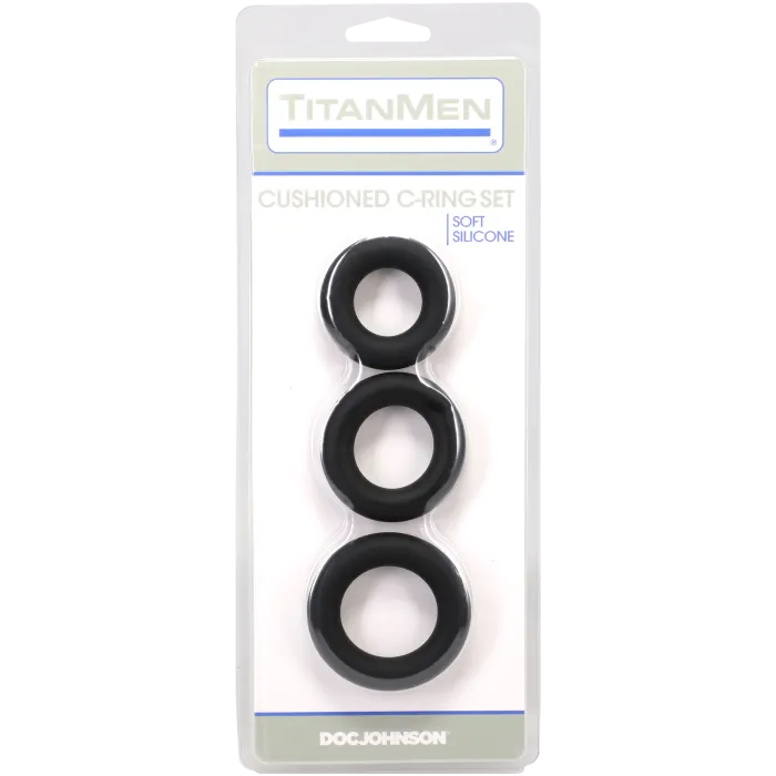 The Classics TitanMen Cushioned C-Ring cockring set 3 stuks