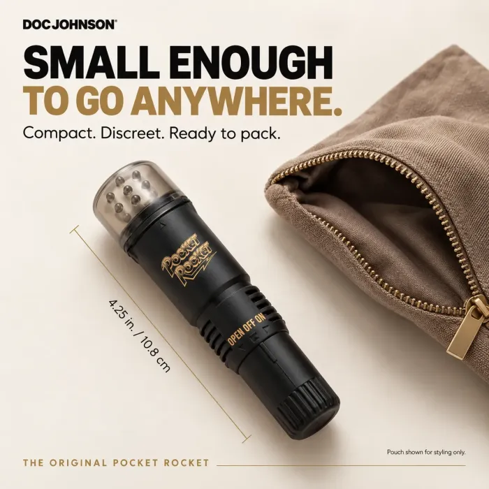 The Classics Pocket Rocket Original minivibrator wit geribbeld kapje