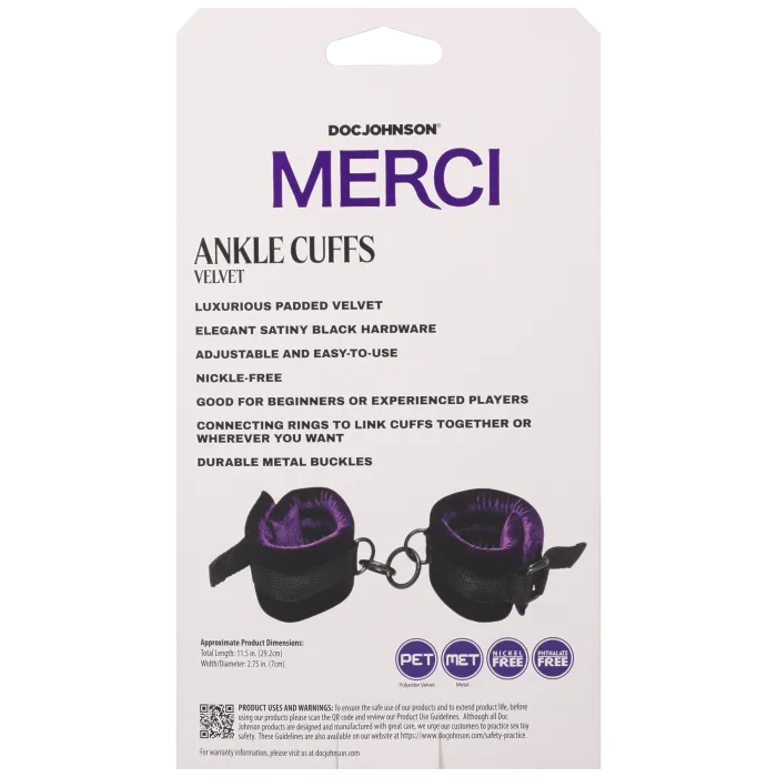 The Classics Merci Velvet enkelboeien violet-zwart fluweel