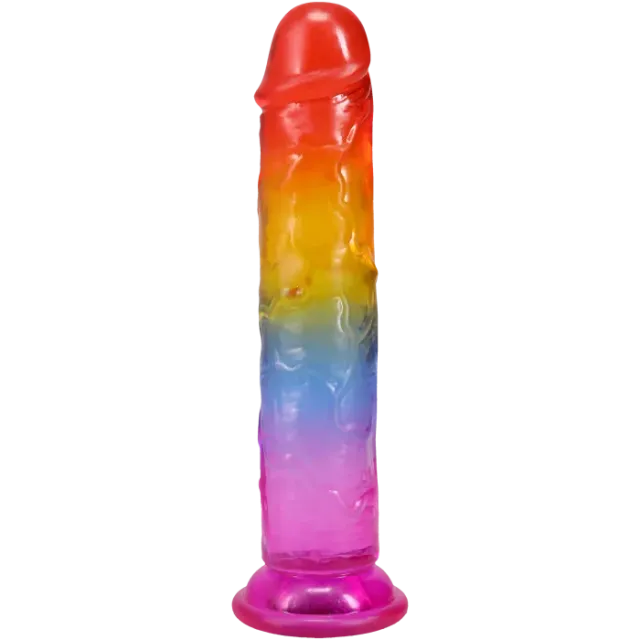 The Classics Crystal Jellies dildo 7 inch rainbow transparant
