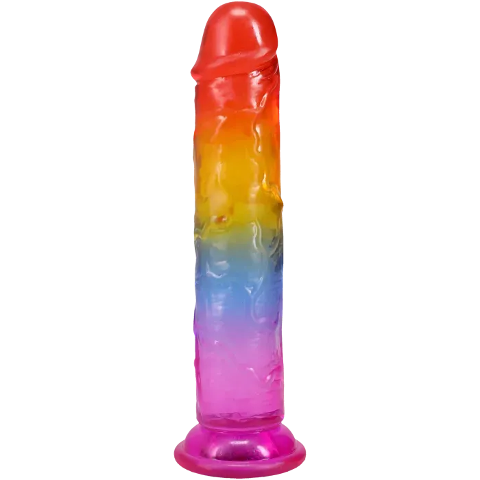 The Classics Crystal Jellies dildo 7 inch rainbow transparant