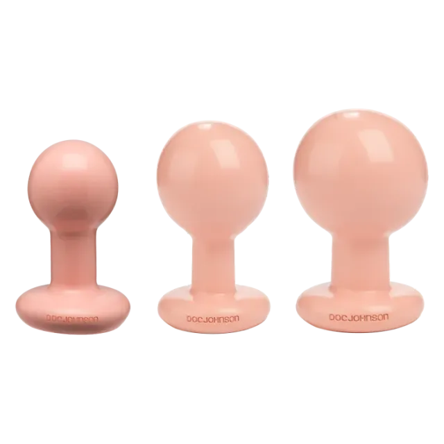 The Classics Classic Round Butt Plug anaalset 3 stuks Cream