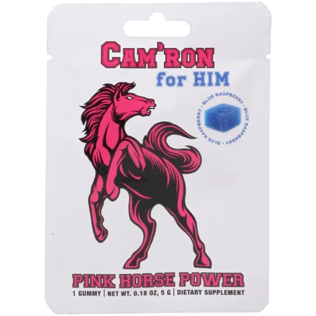 The Classics CAMRON Pink Horse Gummy Blue Raspberry Stuk