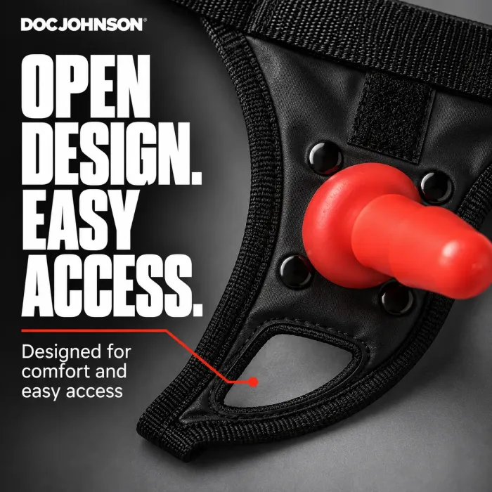 Doc Johnson Vac-U-Lock Ultra Harness strap-on zwart verstelbaar