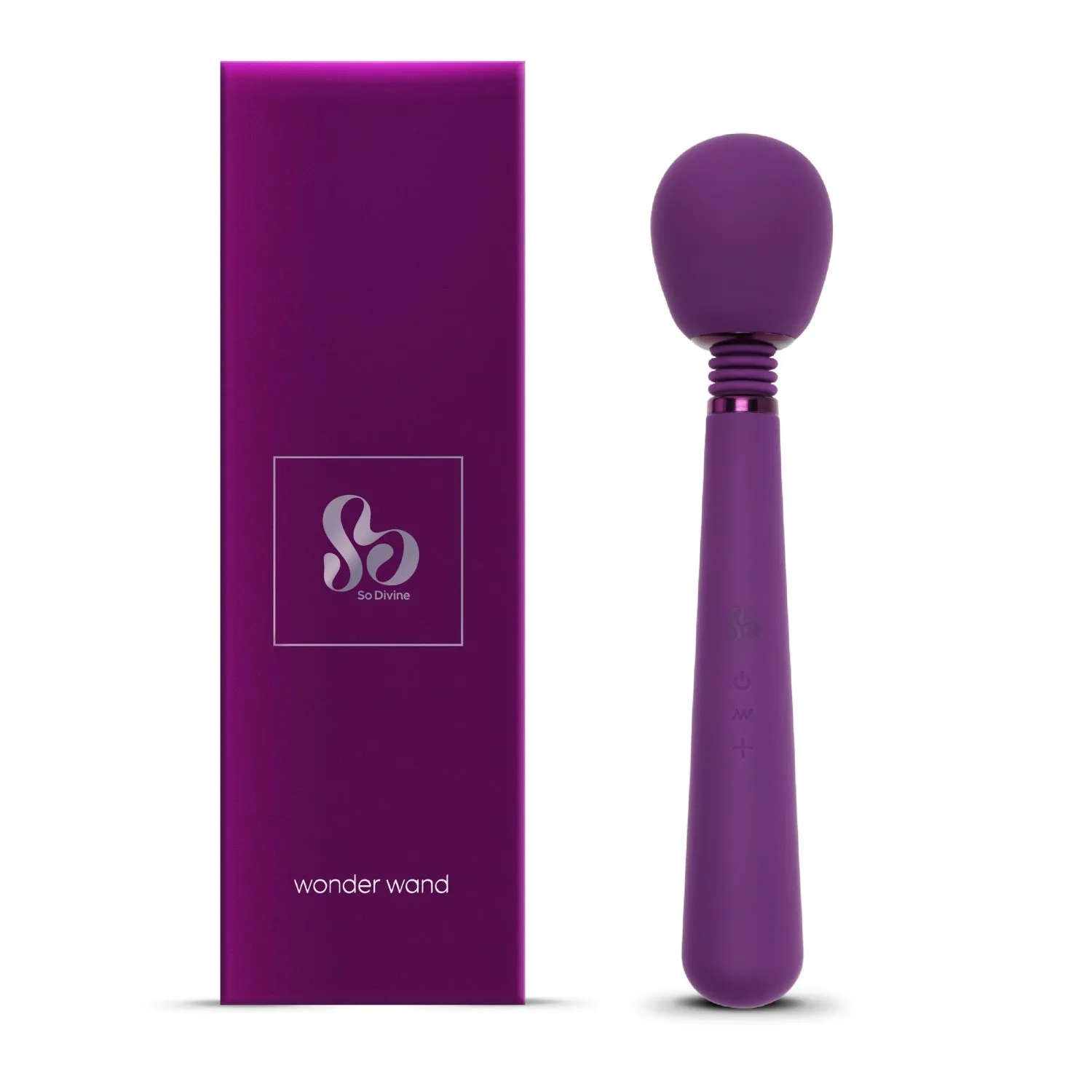 So Divine Wonder Wand Vibrator Paars Oplaadbaar Siliconen
