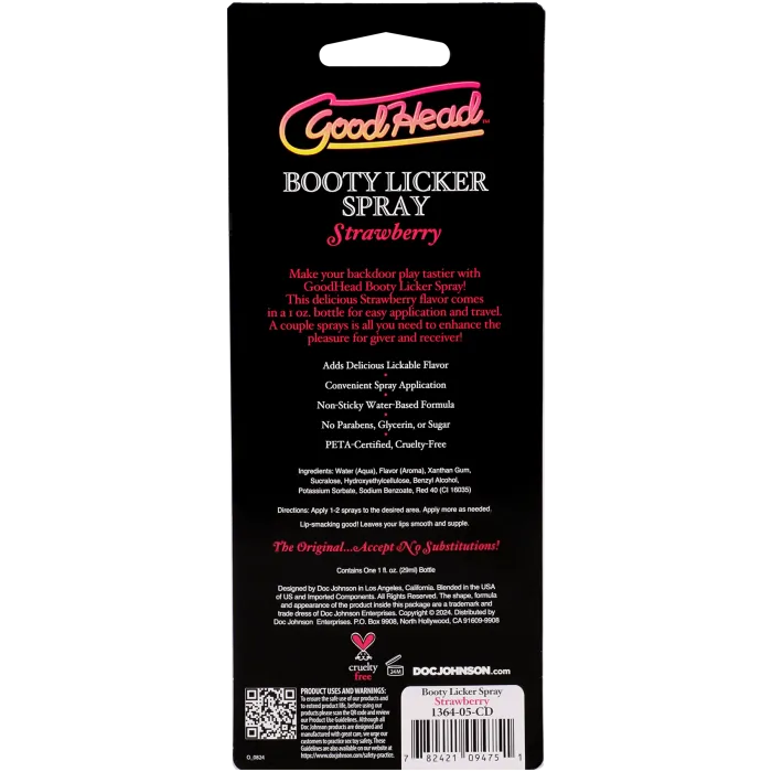 The Classics GoodHead Booty Licker spray aardbei 29 ml