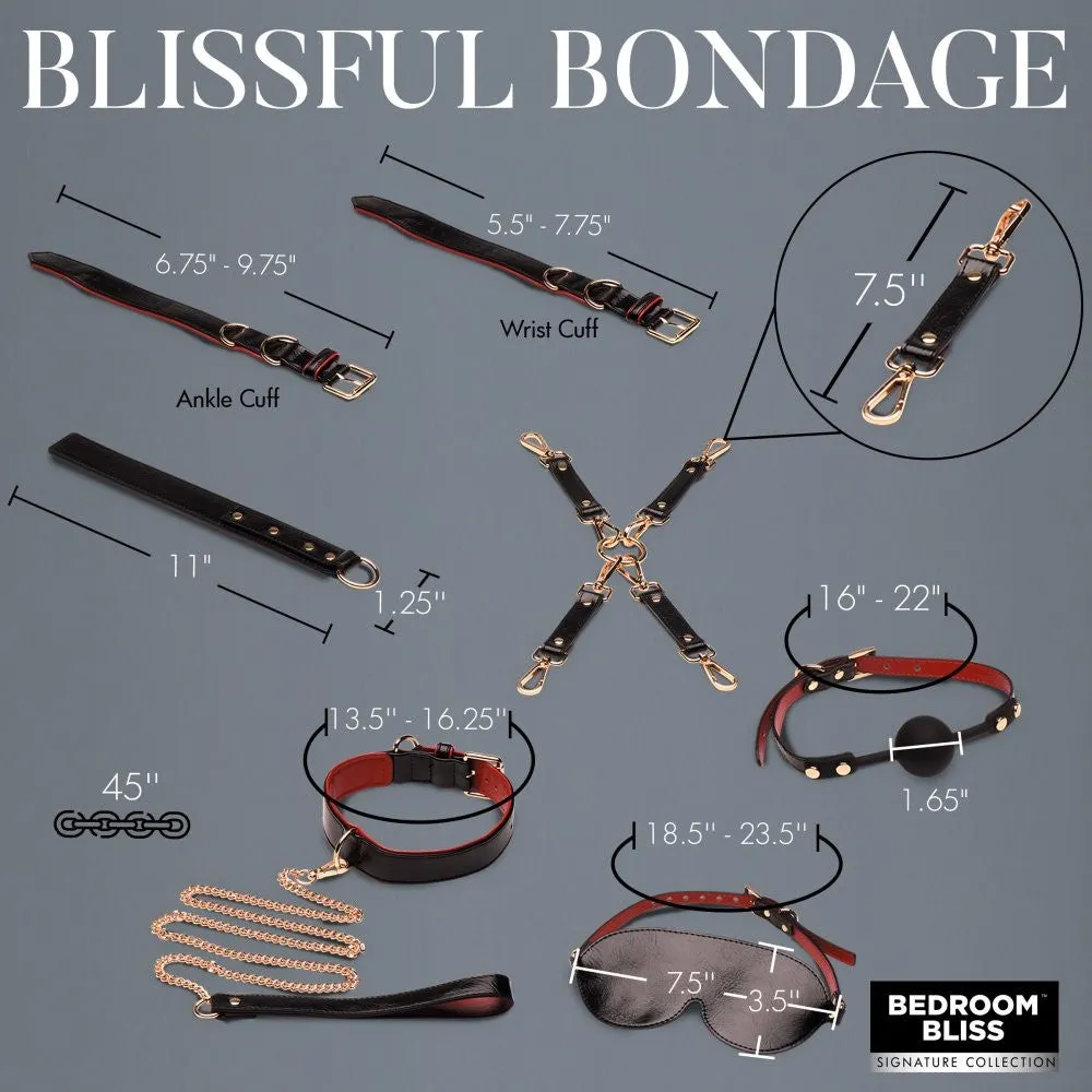 Bedroom Bliss Lover's Deluxe Bondage Set 9-delig zwart
