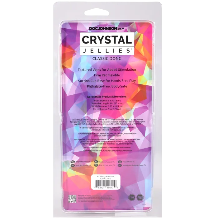 The Classics Crystal Jellies dong 8,5 inch rainbow