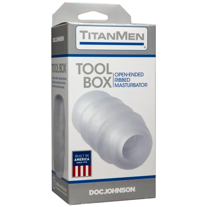 TitanMen Tool Box masturbator frost Ultraskyn geribbeld