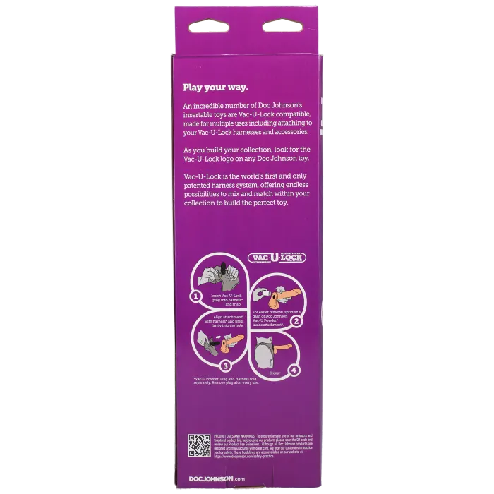 Vac-U-Lock Realistic Hung dildo Vanilla 30 cm dik
