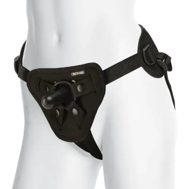 The Classics Vac-U-Lock Supreme Harnas met plug zwart