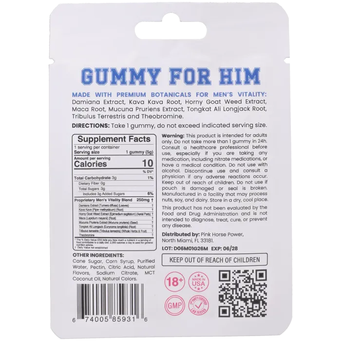 The Classics CAMRON Pink Horse Gummy Blue Raspberry Stuk