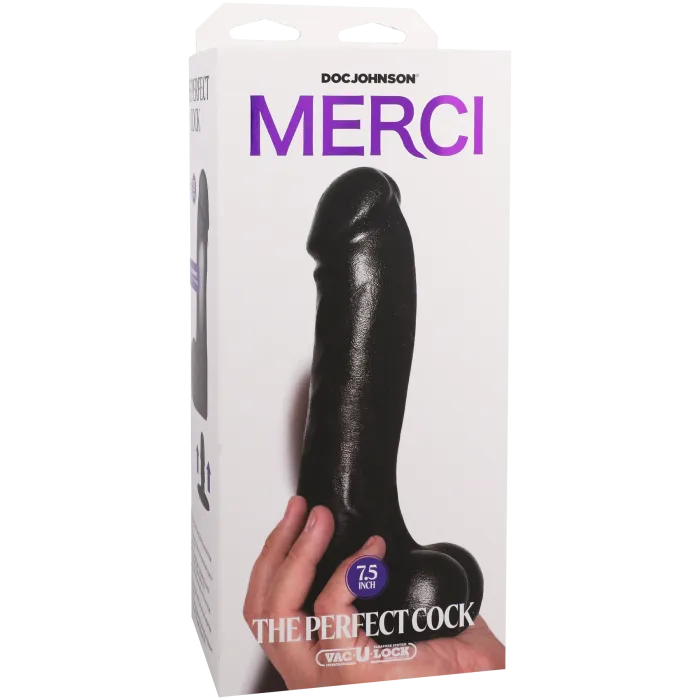 The Classics Merci Perfect Cock dildo 7.5 inch zwart