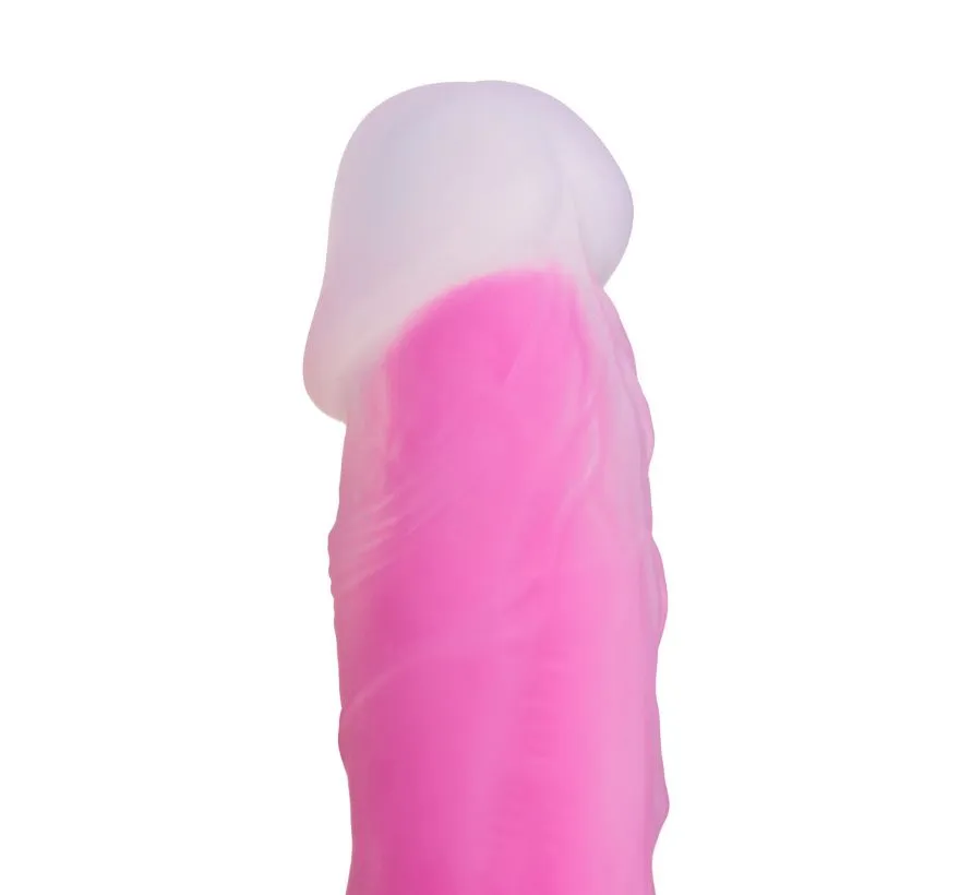So Divine Glorious Dildo Roze 18 cm Real Skin Zuignap