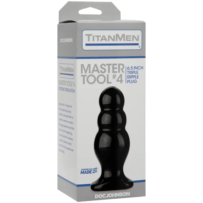 The Classics TitanMen Master Tool 4 buttplug zwart large