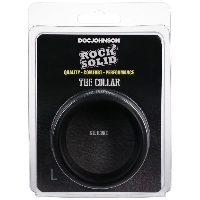 The Classics Rock Solid siliconen cockring Large zwart