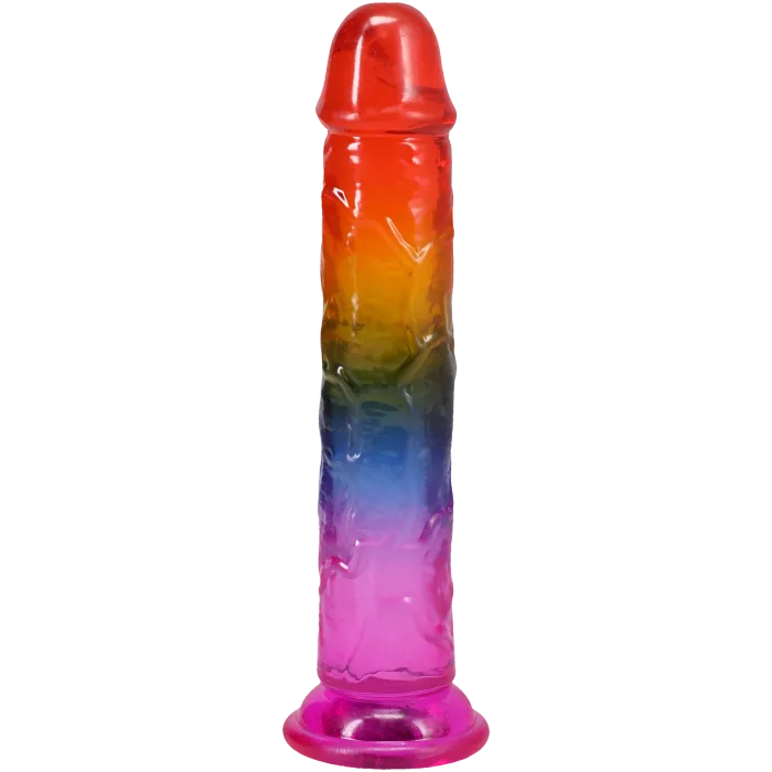 The Classics Crystal Jellies Dong dildo 7.5 inch rainbow