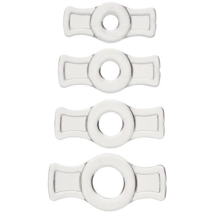 The Classics TitanMen cockring set zwart 4 stuks TPR