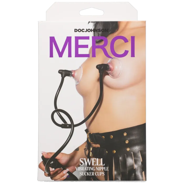 Merci Swell vibrerende tepelzuigers cups zwart