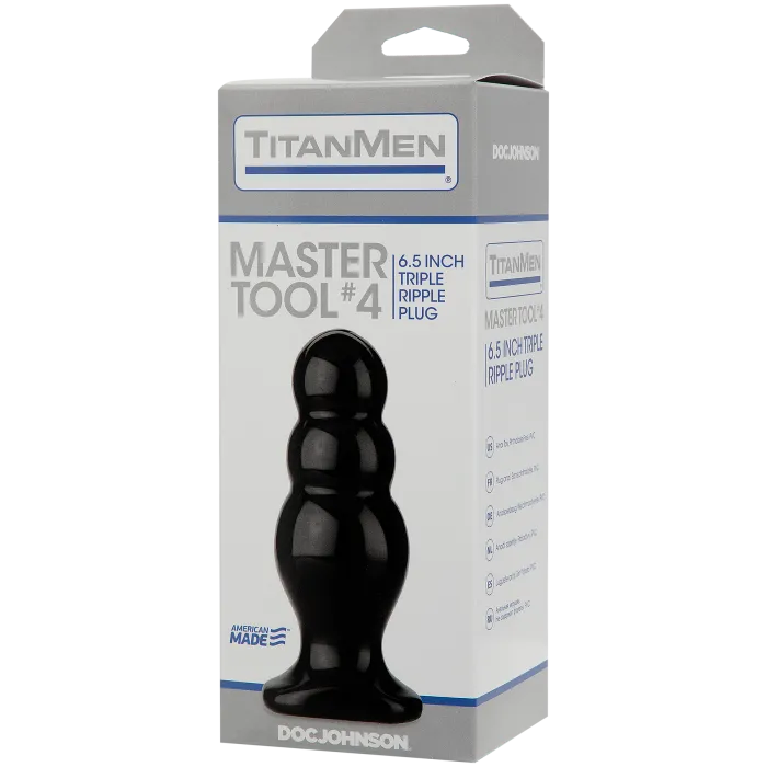 The Classics TitanMen Master Tool 4 buttplug zwart large