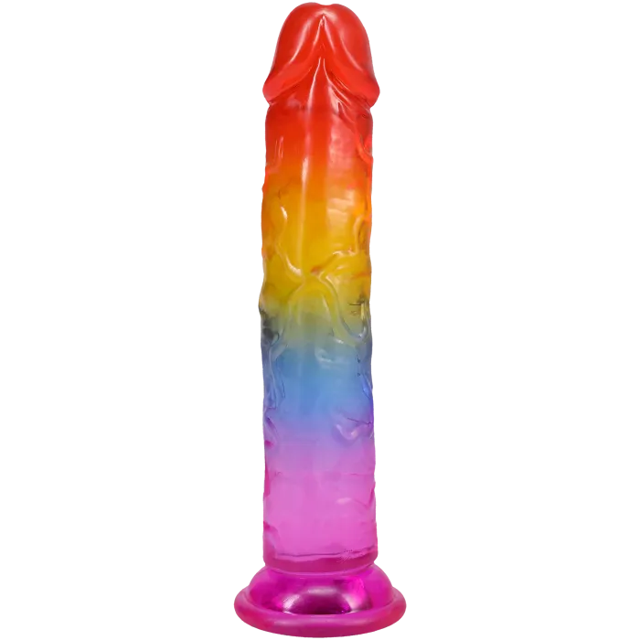 The Classics Crystal Jellies dildo 7 inch rainbow transparant
