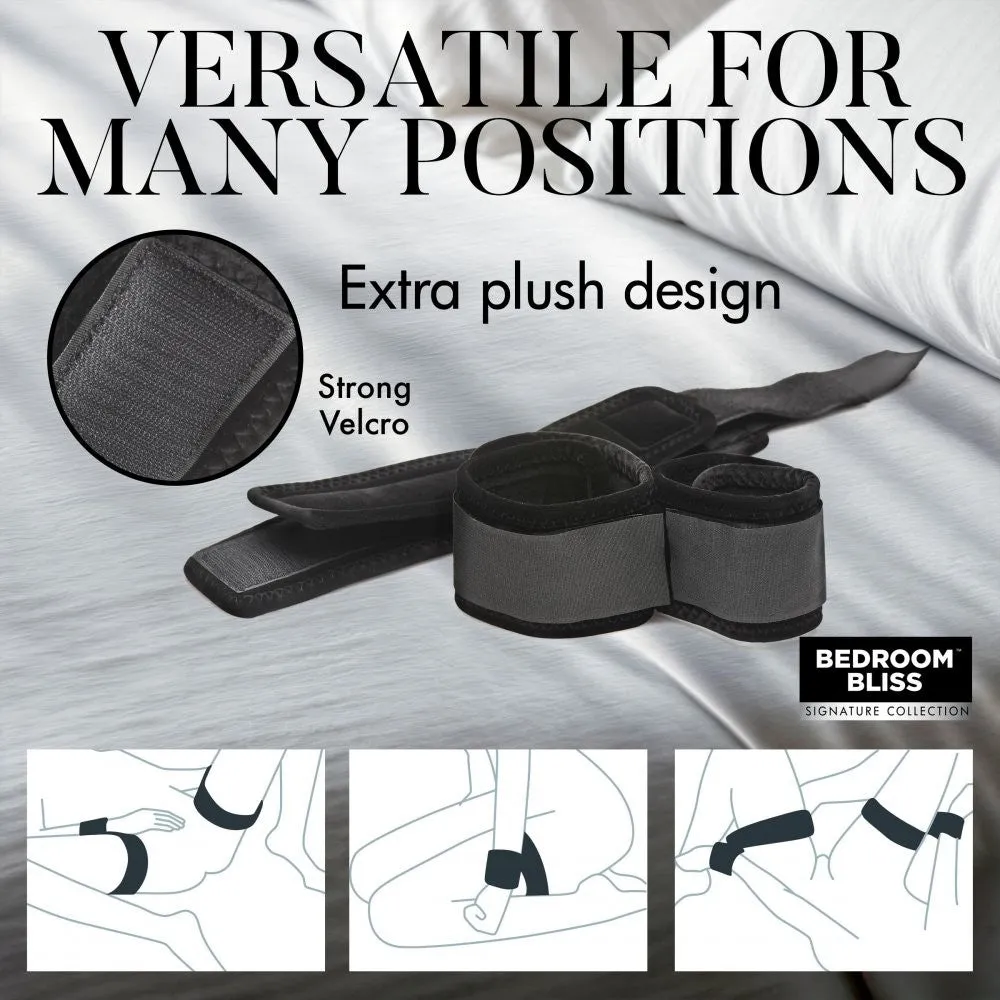 Bedroom Bliss Velvet Plush Pols-Enkelboeien Zwart Fluweel