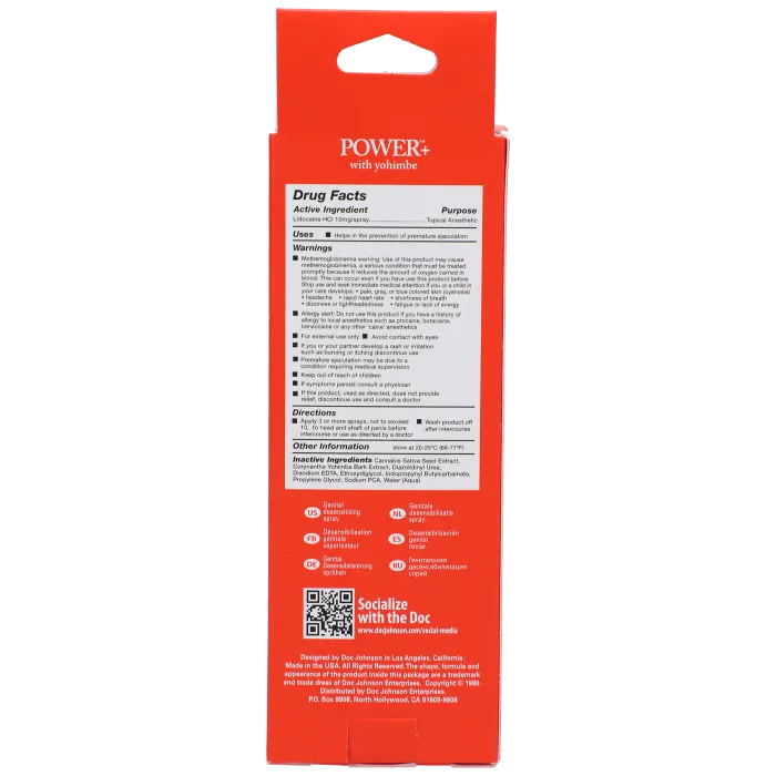 The Classics Intimate Enhancements Power+ delay spray 59ml