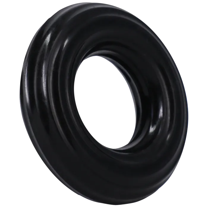 Rock Solid Ribbed Donut cockring zwart siliconen