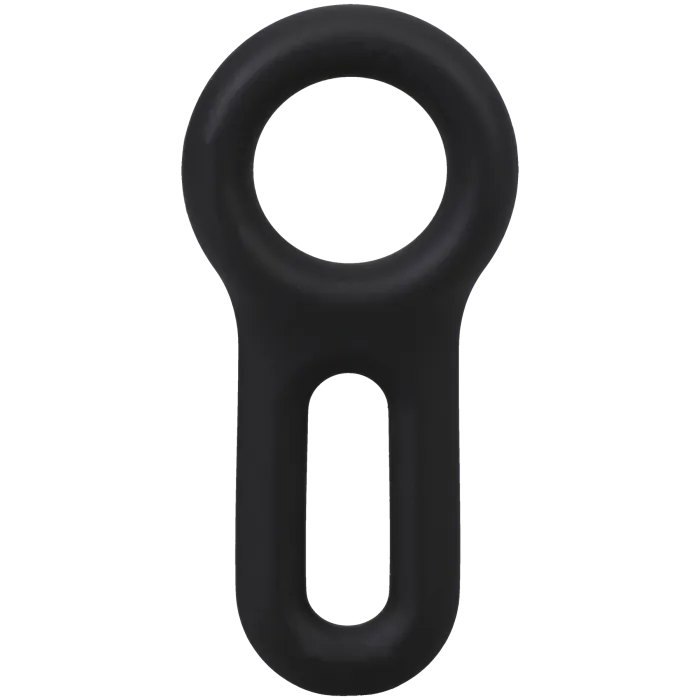 The Classics Rock Solid Keyhole siliconen cockring zwart