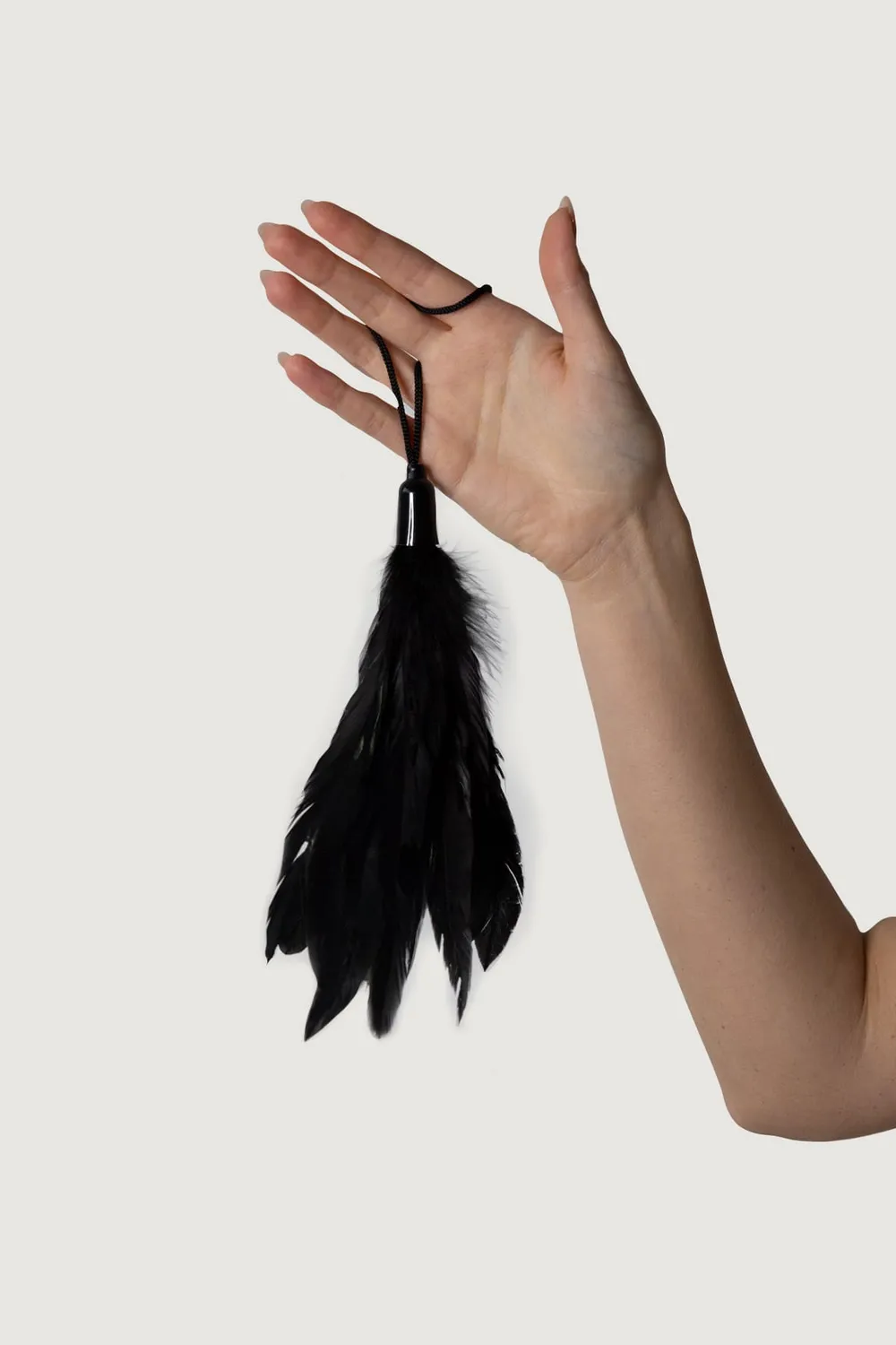 Adrien Lastic Prestige tickler veren zwart 15 cm