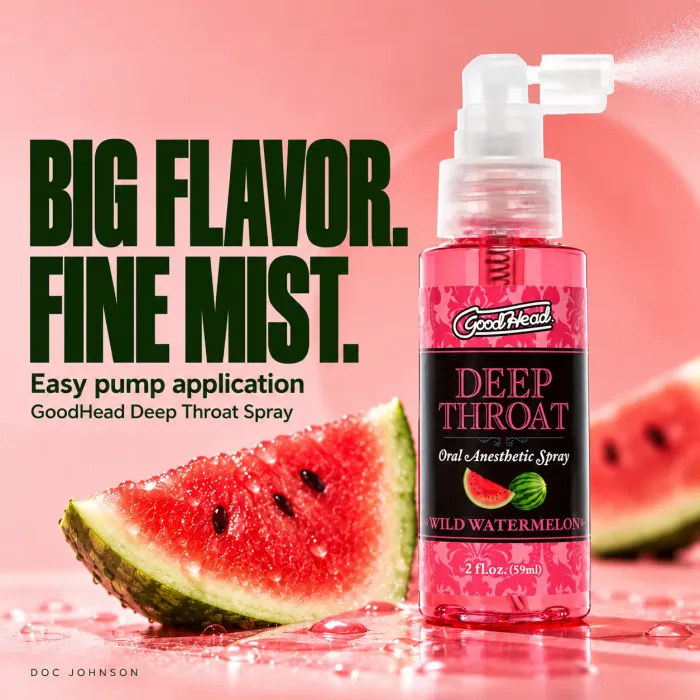 GoodHead Deep Throat Spray watermeloen keelspray 59 ml