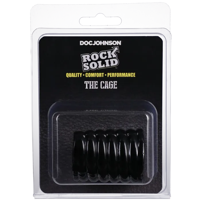 The Classics Rock Solid The Cage cockring zwart geribbeld