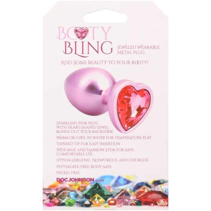 The Classics Booty Bling Large buttplug metaal roze