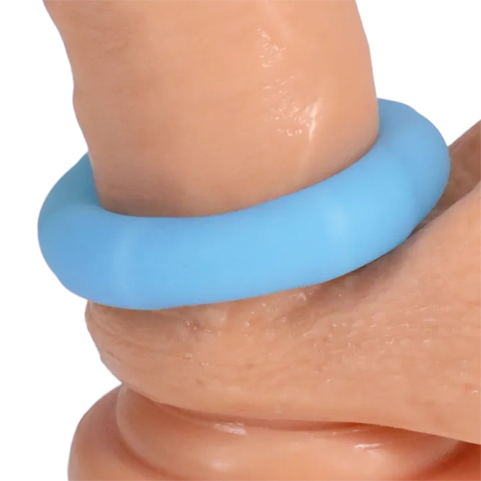 The Classics ROCK SOLID Lifesaver cockring blue glow silicone