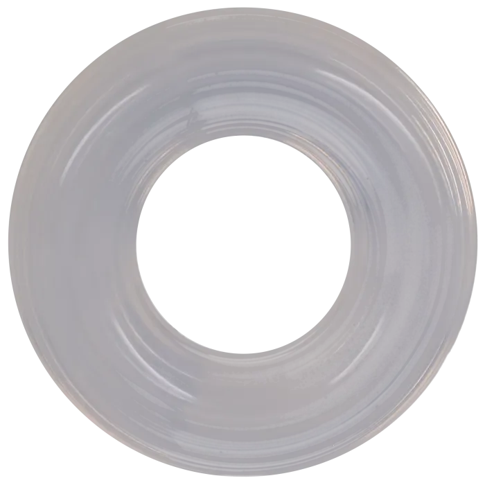 Rock Solid Ribbed Donut cockring zwart siliconen