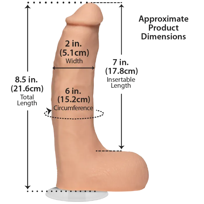 The Classics Signature Cocks Chad White dildo 8.5 inch