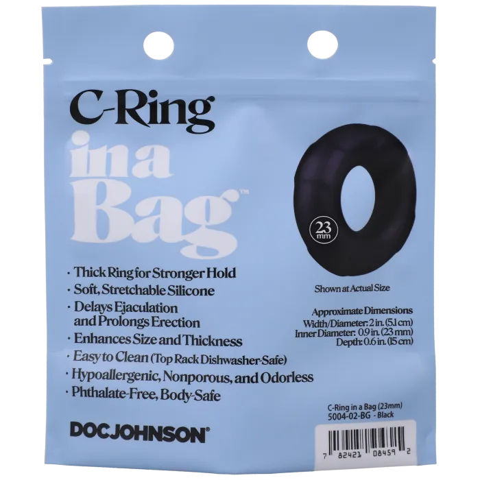 The Classics C-Ring In A Bag cockring 23mm zwart