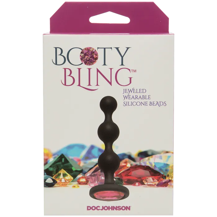 Booty Bling Jeweled Beads anale kralen siliconen roze