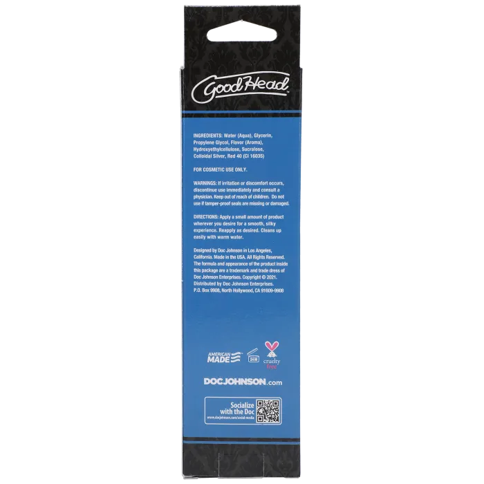 The Classics GoodHead Slick Head Glide glijmiddel aardbei 4 oz