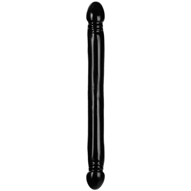 The Classics Double Header Dong 18 inch dubbele dildo zwart soepel