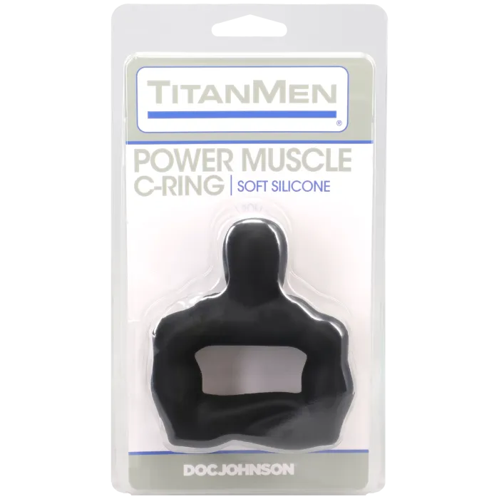 TitanMen Power Muscle cockring 42mm siliconen zwart stimulerend
