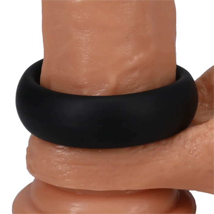 The Classics Rock Solid Silicone Collar cockring small zwart
